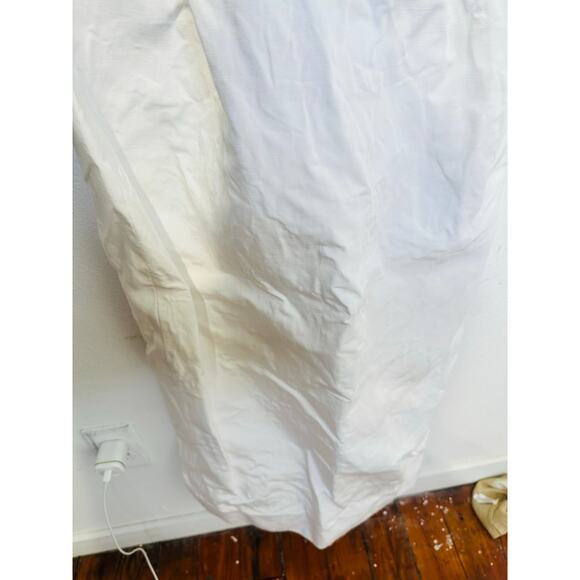 MARA HOFFMAN White Linen A-Line Strapless Bloom Bodice Maia Dress size 10 - Picture 8 of 15